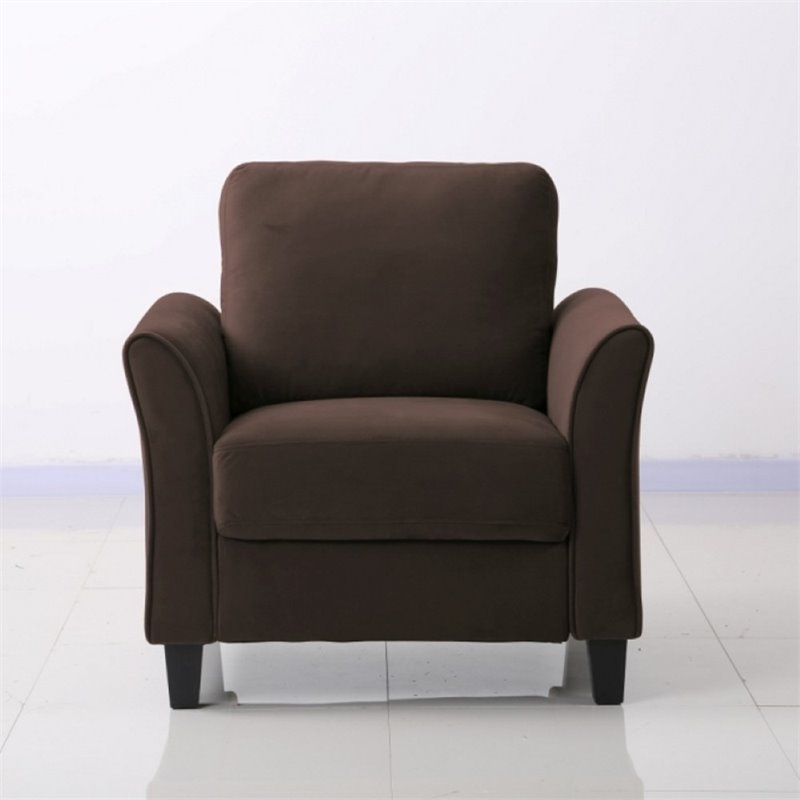 Hawthorne Collections Polyester Coffee Chair Rectangular Curved Arms 33.9