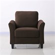Hawthorne Collections Polyester Coffee Chair Rectangular Curved Arms 33.9