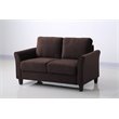 Hawthorne Collections Loveseat in Coffee