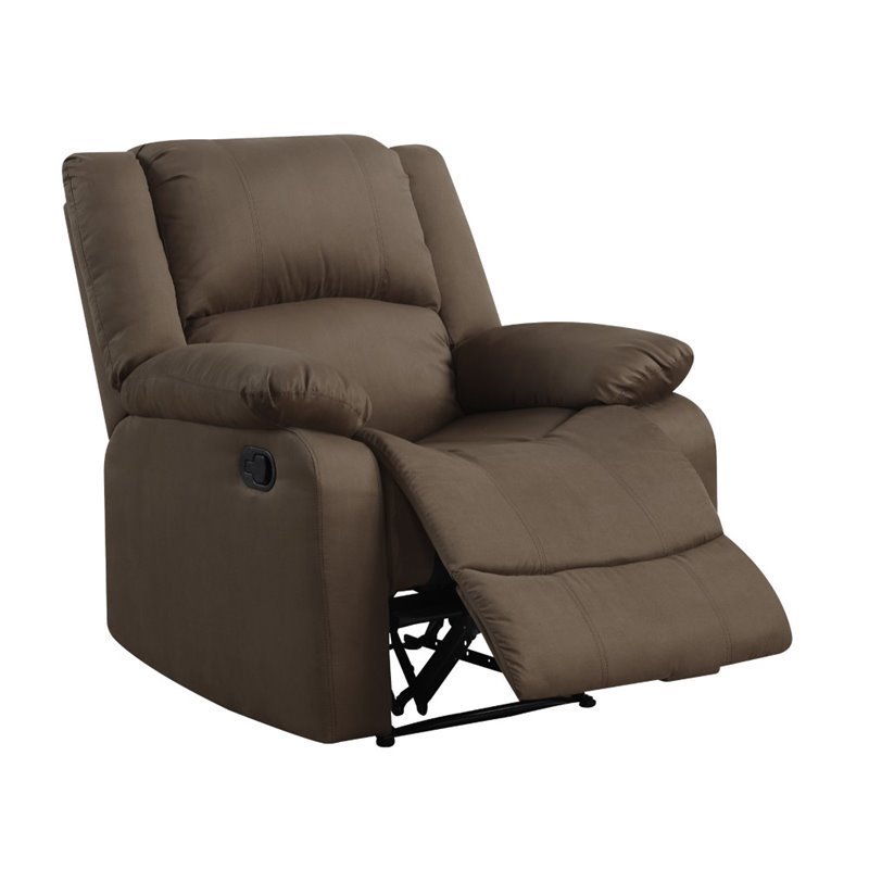 Hawthorne Collections Recliner in Chocolate