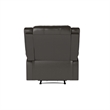 Hawthorne Collections Transitional Faux Leather Recliner in Java Espresso