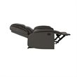 Hawthorne Collections Transitional Faux Leather Recliner in Java Espresso