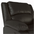 Hawthorne Collections Transitional Faux Leather Recliner in Java Espresso