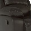 Hawthorne Collections Transitional Faux Leather Recliner in Java Espresso