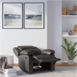 Hawthorne Collections Transitional Faux Leather Recliner in Java Espresso