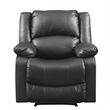 Hawthorne Collections Transitional Faux Leather Recliner in Java Espresso