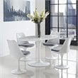 Hawthorne Collections Oval Faux Marble Top Dining Table in White