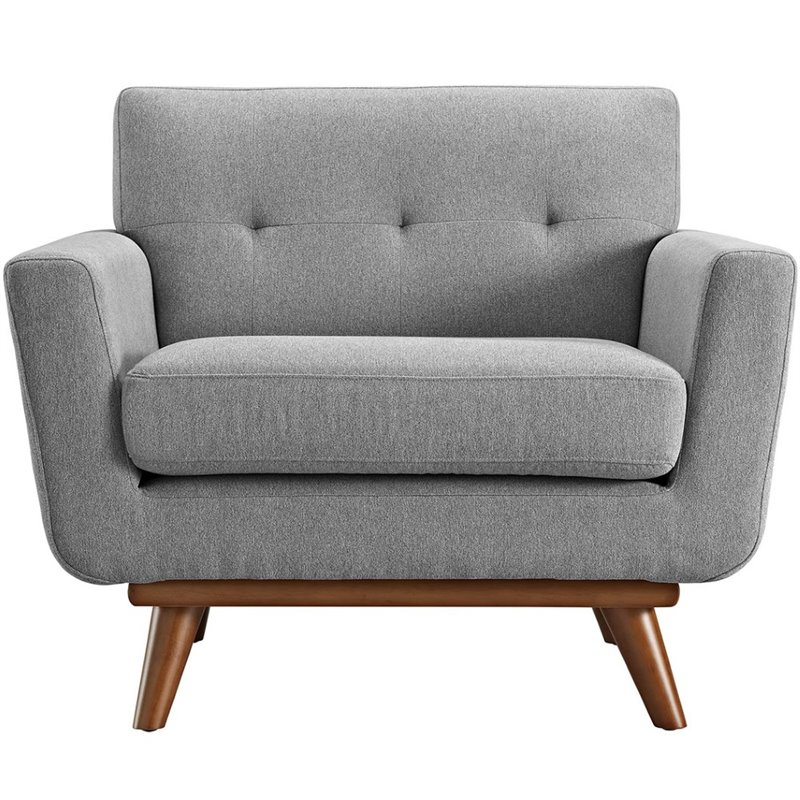 Hawthorne Collections Upholstered Accent Chair in Expectation Gray