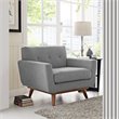 Hawthorne Collections Upholstered Accent Chair in Expectation Gray