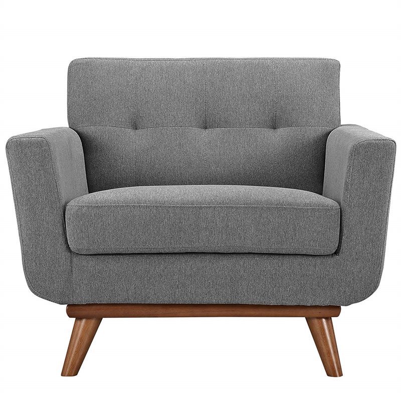 Hawthorne Collections Upholstered Accent Chair in Expectation Gray