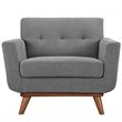 Hawthorne Collections Upholstered Accent Chair in Expectation Gray