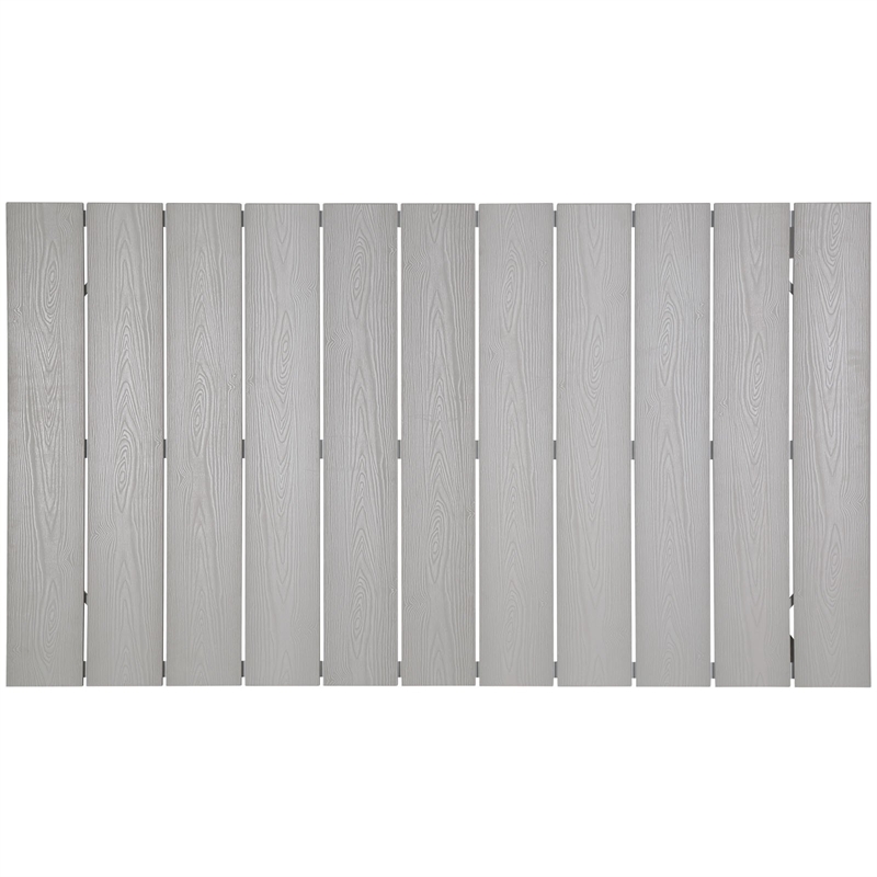 Hawthorne Collections Outdoor Dining Table in White Light Gray