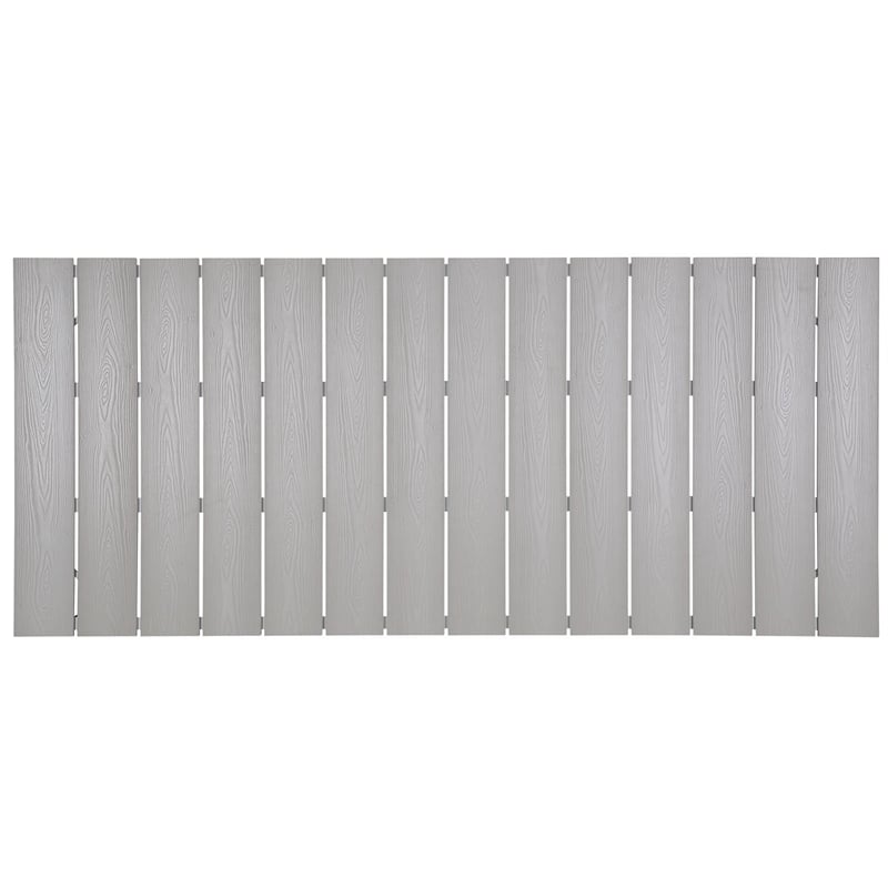 Hawthorne Collections Outdoor Dining Table in White and Light Gray