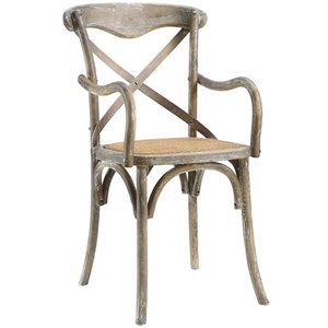 hawthorne collections dining arm chair in gray