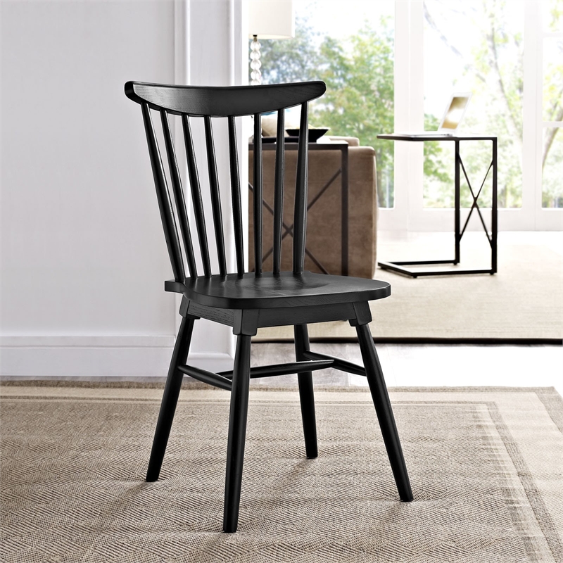 Hawthorne Collections Dining Side Chair in Black