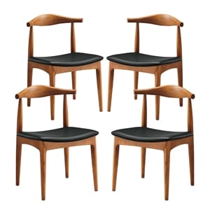 Hawthorne Collections Dining Chair in Black (Set of 4)
