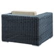 Hawthorne Collections Outdoor Armchair in Canvas Antique Beige