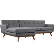 Hawthorne Collections Left Facing Sectional in Gray