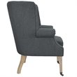 Hawthorne Collections Upholstered Accent Chair with Casters in Gray