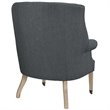 Hawthorne Collections Upholstered Accent Chair with Casters in Gray