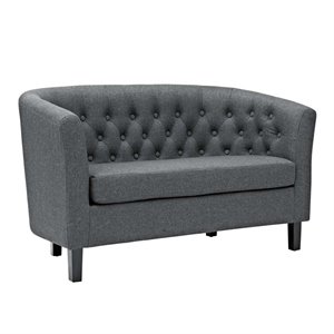 hawthorne collections upholstered fabric loveseat