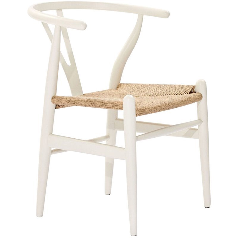 Hawthorne Collections Dining Arm Chair in White