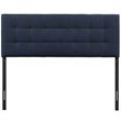 Hawthorne Collections Modern Fabric King Tufted Panel Headboard in Navy