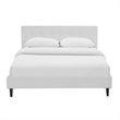 Hawthorne Collections Faux Leather Upholstered Queen Platform Bed in White