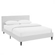 Hawthorne Collections Faux Leather Upholstered Queen Platform Bed in White