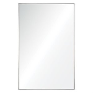 hawthorne collections mirror in stainless steel