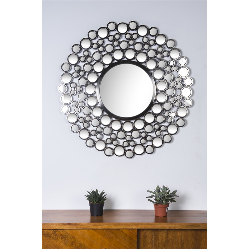Hawthorne Collections Mirror in Satin Nickel