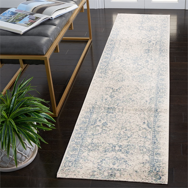 Hawthorne Collections 8' X 10' Power Loomed Rug in Ivory and Slate
