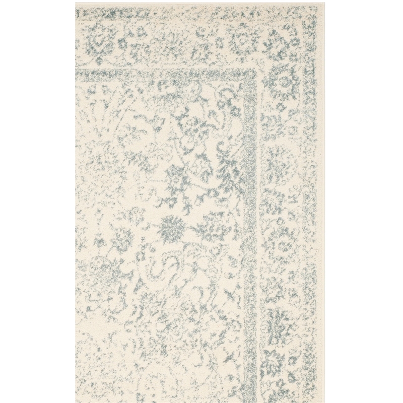 Hawthorne Collections 8' X 10' Power Loomed Rug in Ivory and Slate