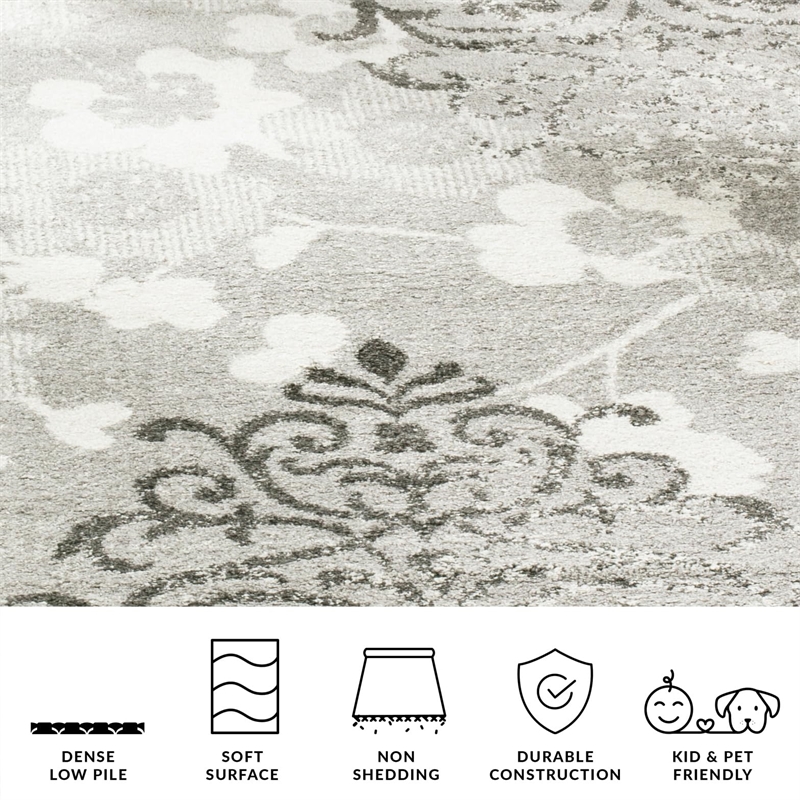 Hawthorne Collections Silver Area Rug - 8' x 10'