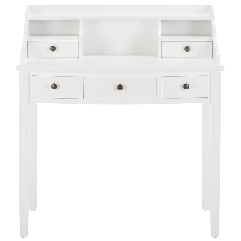 Hawthorne Collections Mahogany Writing Desk in White
