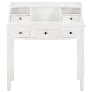 Hawthorne Collections Mahogany Writing Desk in White