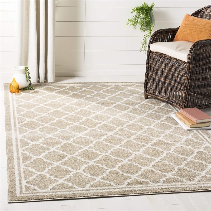 Hawthorne Collections 10' X 14' Power Loomed Rug in Wheat and Beige