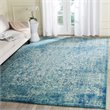 Hawthorne Collections 9' X 12' Power Loomed Rug in Blue and Ivory