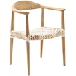 Hawthorne Collections Teak Arm Chair in Light Oak