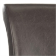 Hawthorne Collections Leather Bar Stool in Black