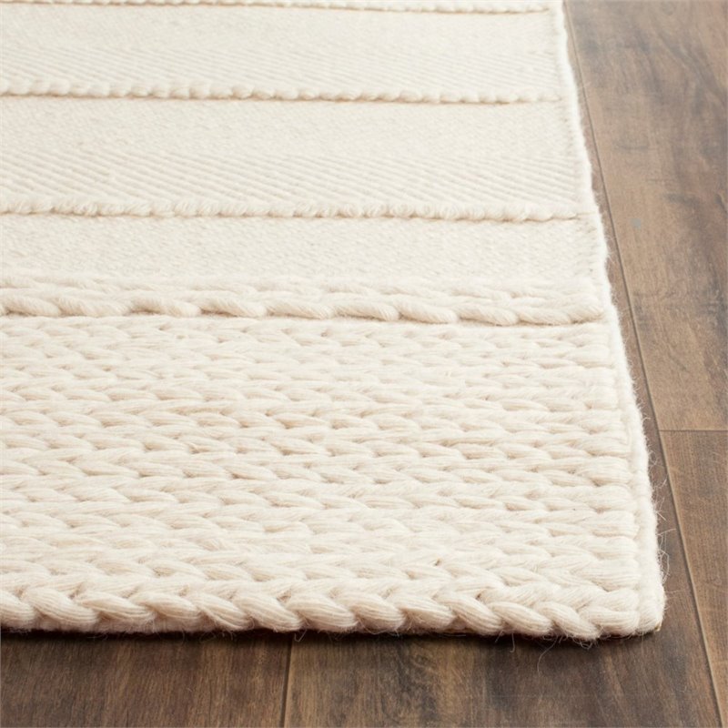 Hawthorne Collections 10' X 14' Hand Tufted Wool Pile Rug in Natural