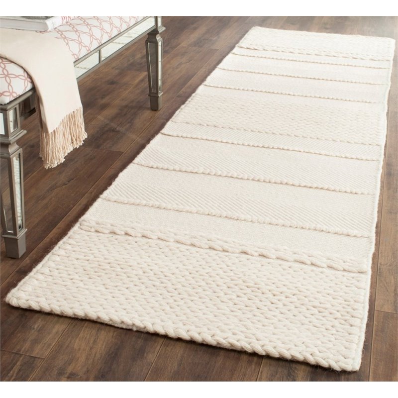 Hawthorne Collections 10' X 14' Hand Tufted Wool Pile Rug in Natural
