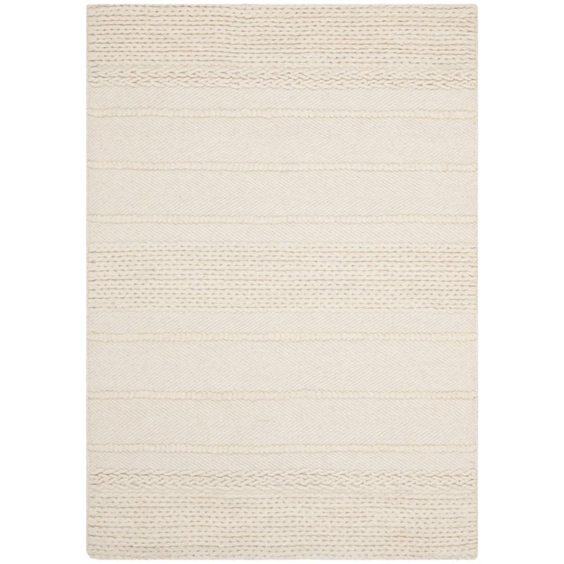 Hawthorne Collections 10' X 14' Hand Tufted Wool Pile Rug in Natural