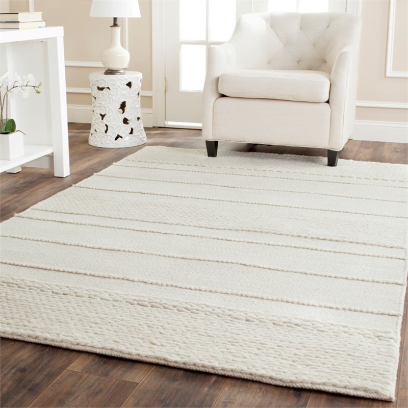 Hawthorne Collections 10' X 14' Hand Tufted Wool Pile Rug in Natural