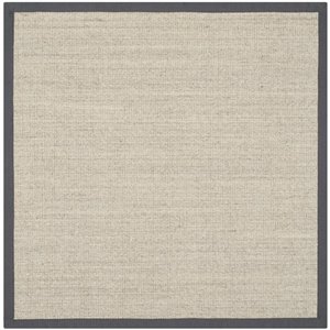 hawthorne collections 9' square power loomed sisal rug