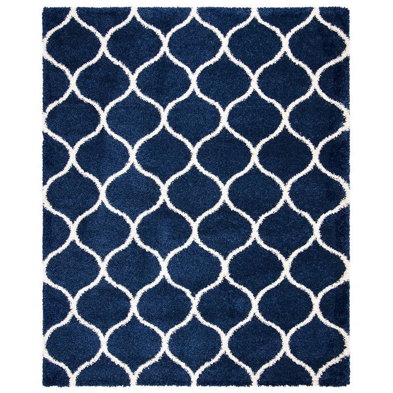Hawthorne Collections Navy Shag Rug - 8' x 10'