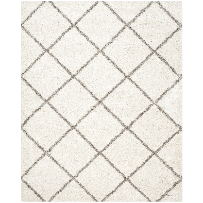 Hawthorne Collections Ivory Shag Rug - 8' x 10'