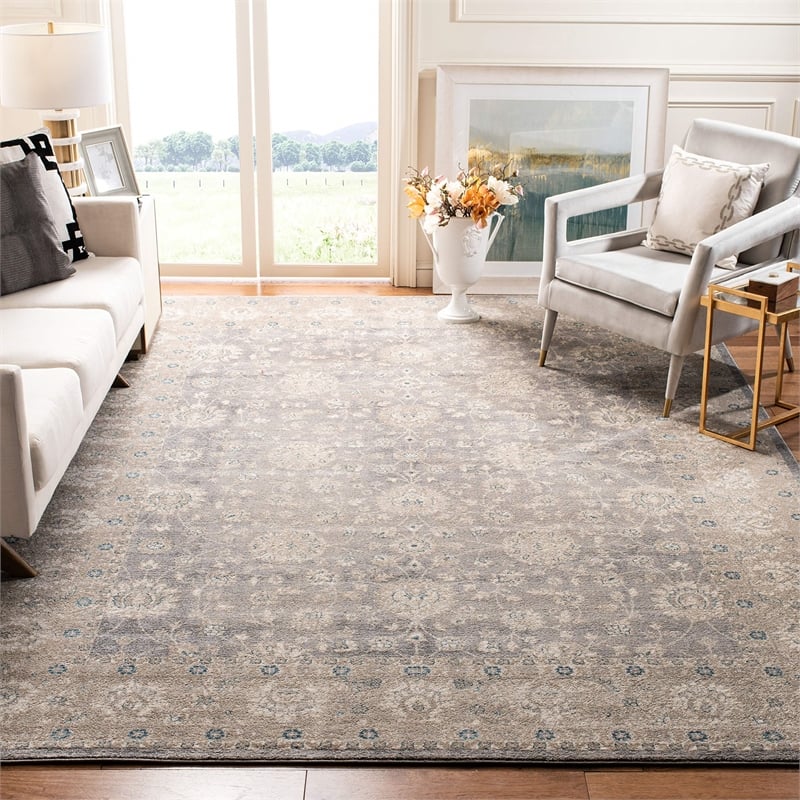 Hawthorne Collections Light Grey Traditional Rug - 9' x 12'