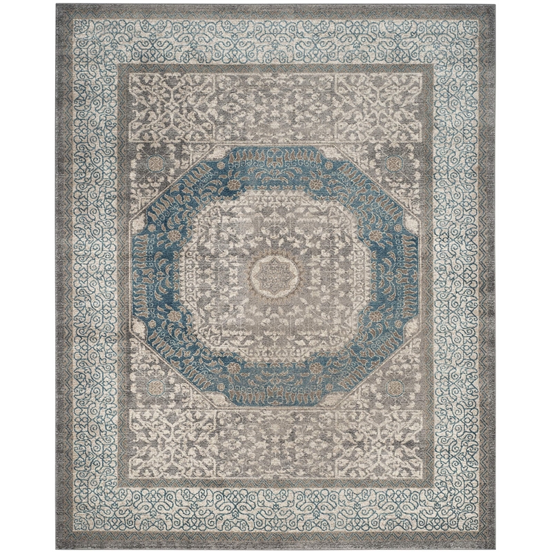 Hawthorne Collections 10' X 14' Rug in Light Gray and Blue