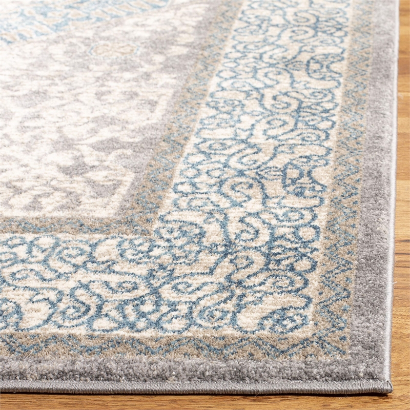 Hawthorne Collections 10' X 14' Rug in Light Gray and Blue